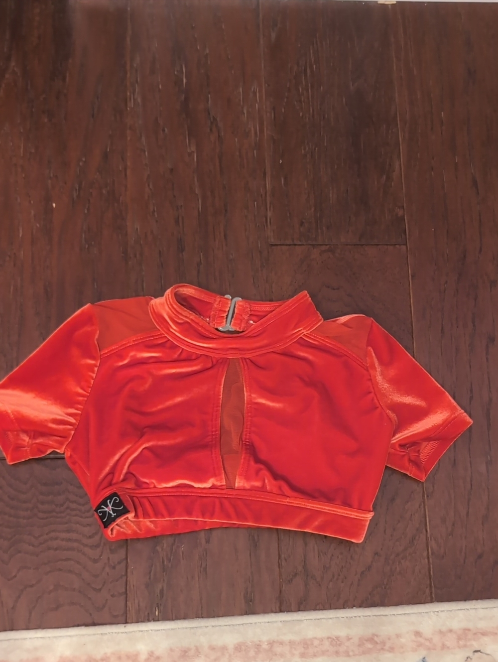 Kandi Kouture Girls Velvet Dance Crop Top